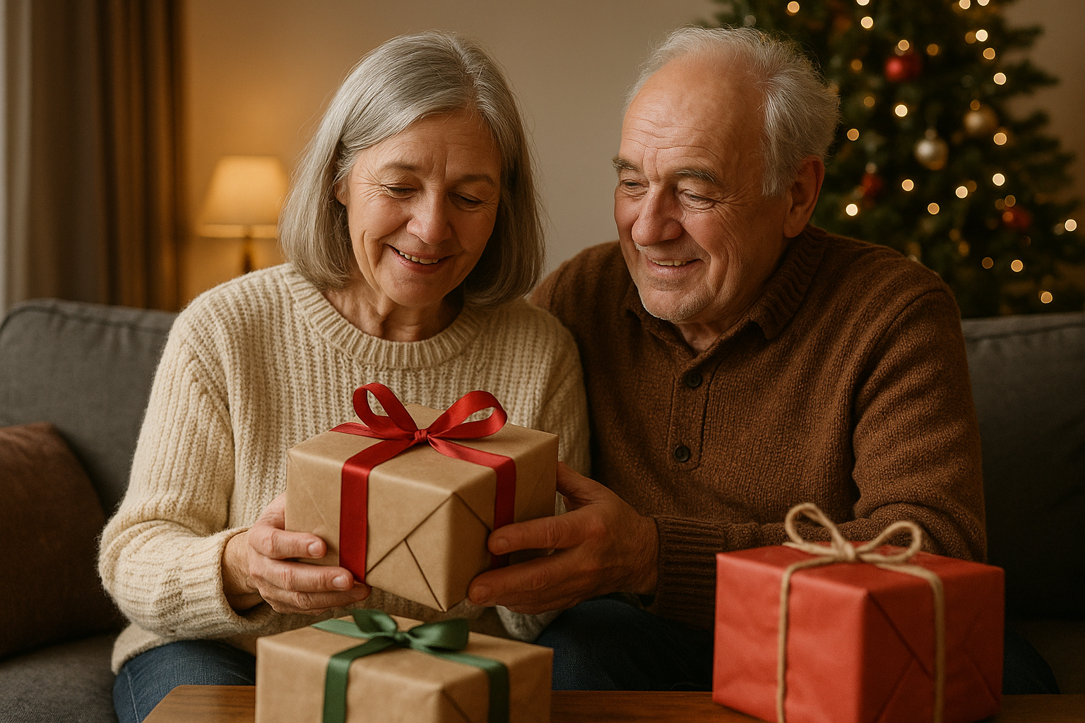 was kann man seinen eltern zu weihnachten schenken - Illustration