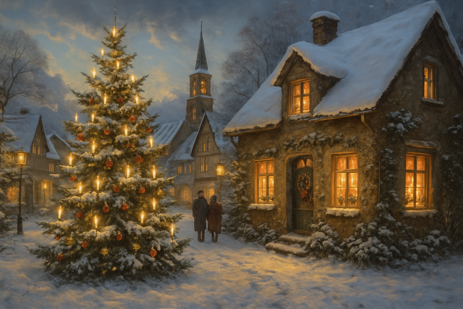 weihnachten wie gemalt - Illustration