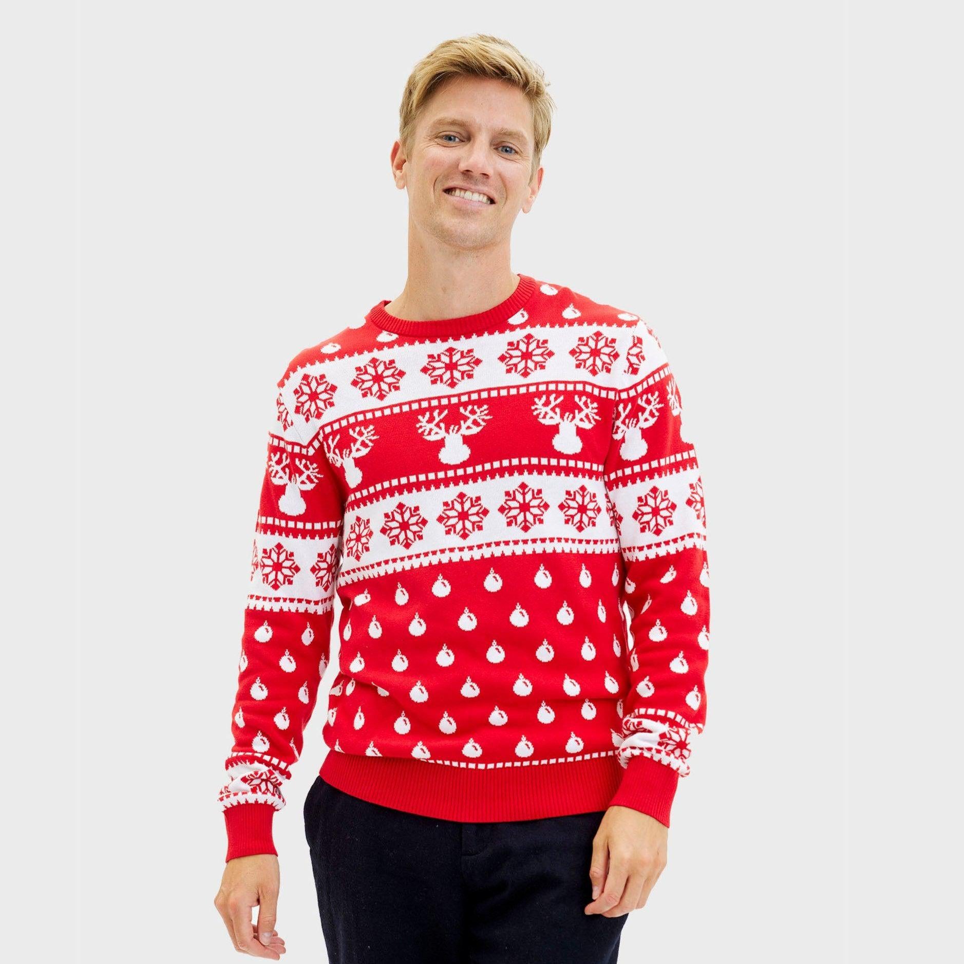 Der Klassische Weihnachtspullover Rot - Damen.