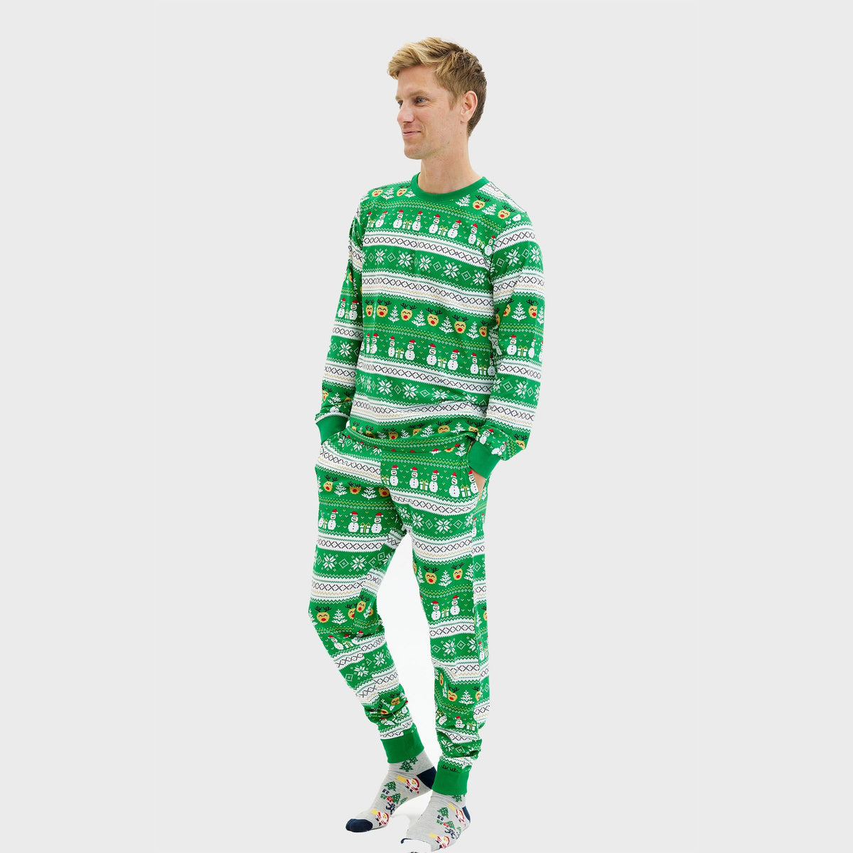 Generisch Weihnachtspyjama Set Mann Weihnachts Chri Produktbild-Vorschau 3