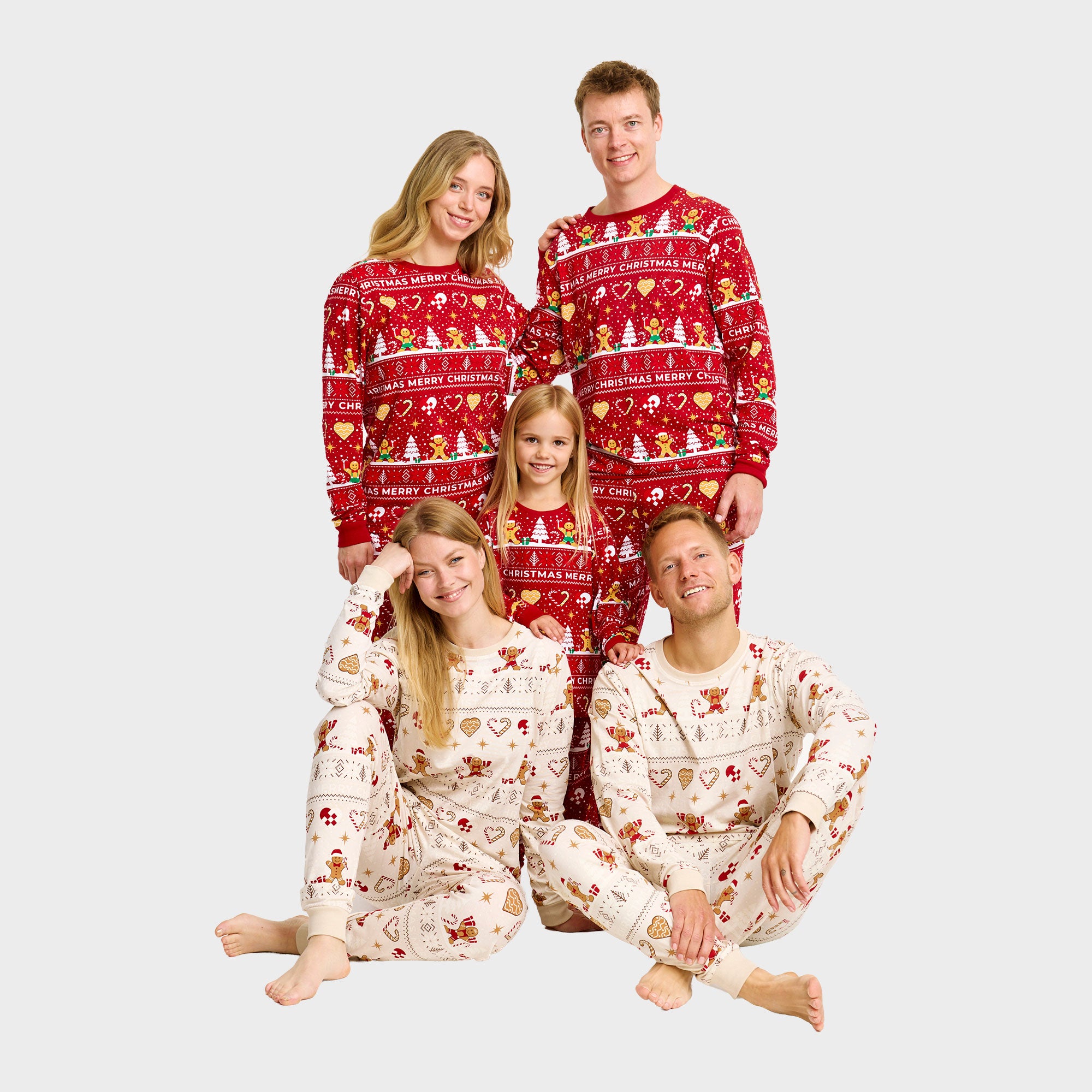 Weihnachtskeks Weihnachtspyjama Rot - Damen.