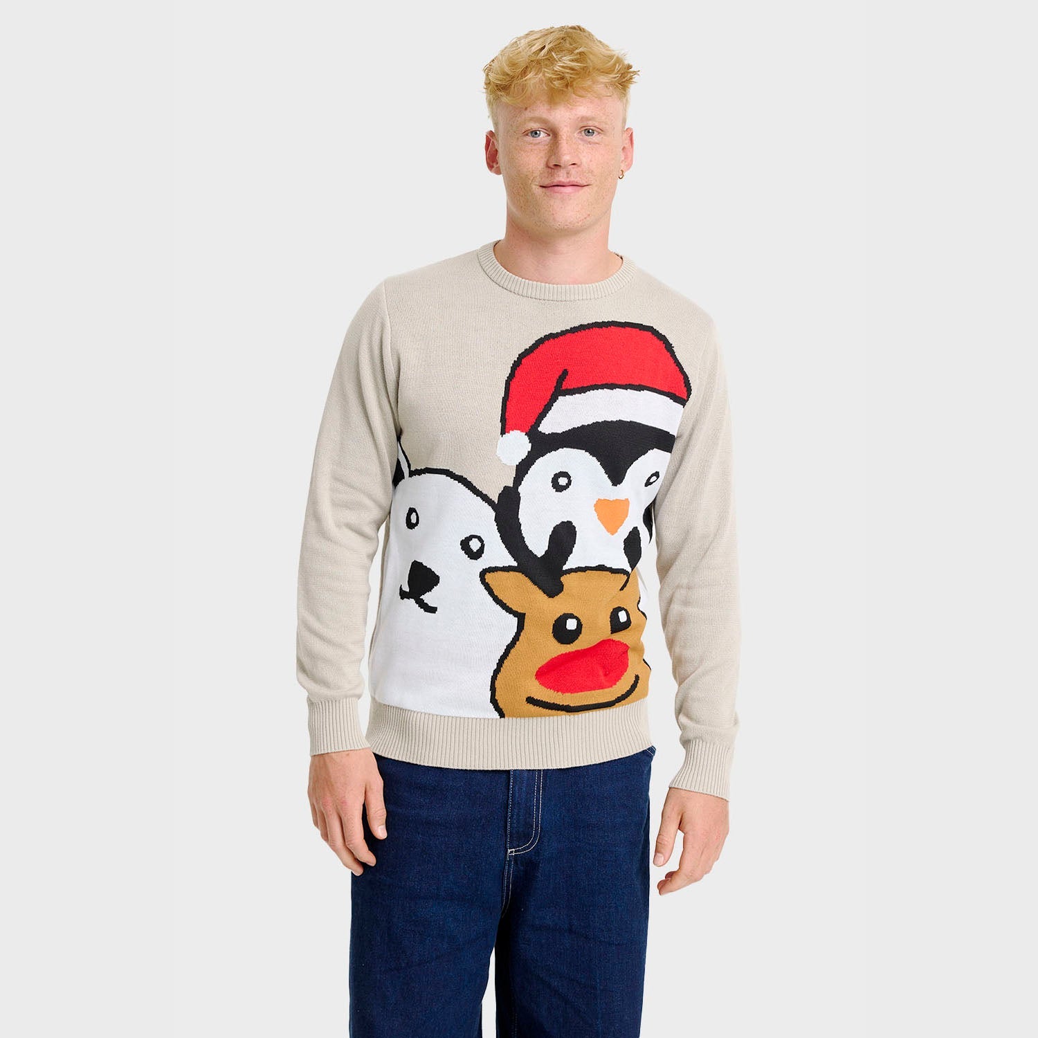 Tierweihnachtspullover - Herren.
