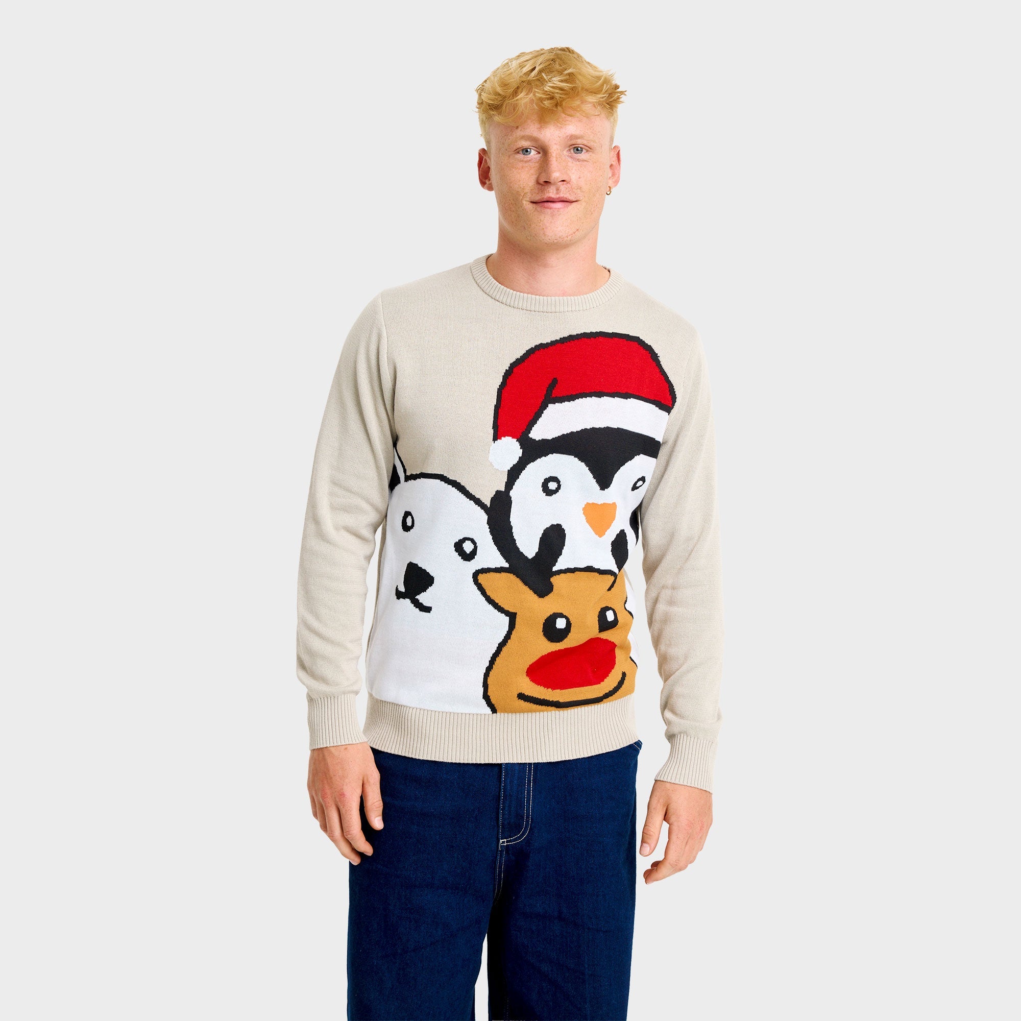 Tierweihnachtspullover - Herren.