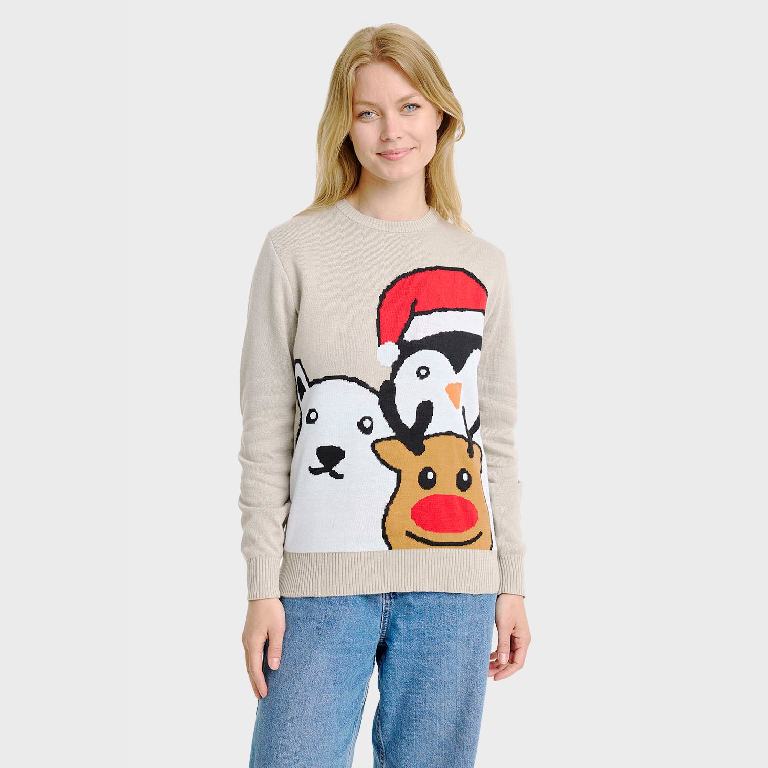 Tierweihnachtspullover - Damen.