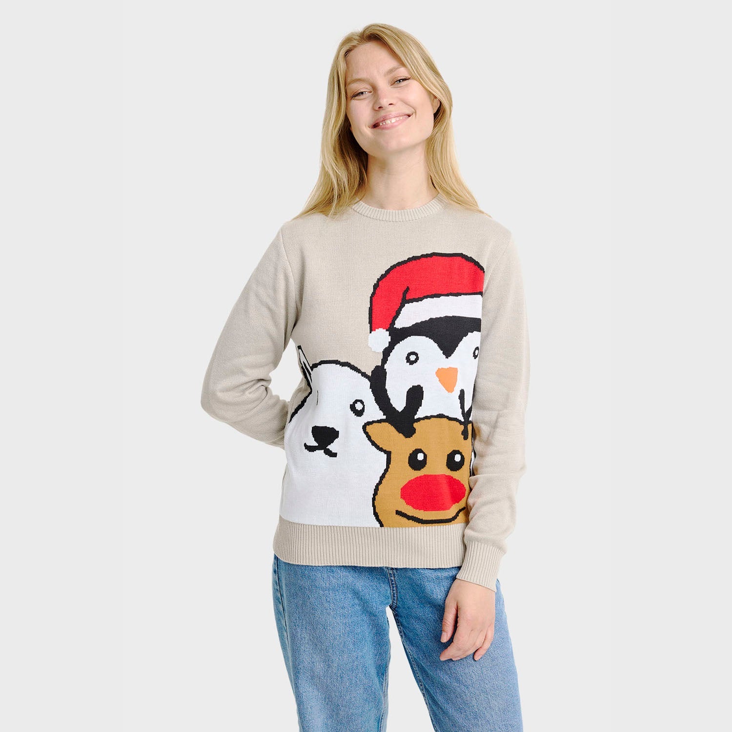 Tierweihnachtspullover - Damen.