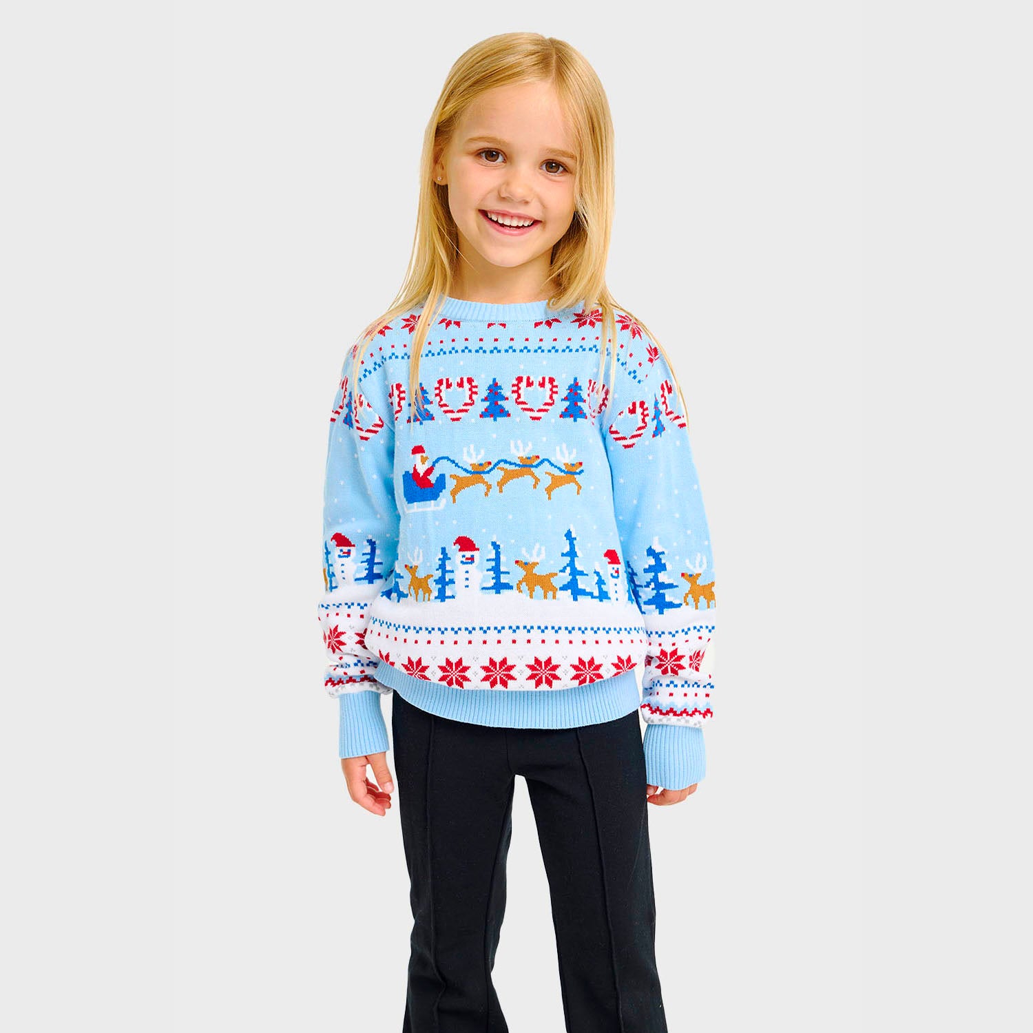 Weihnachtswunderland-Weihnachtspullover - Kinder.