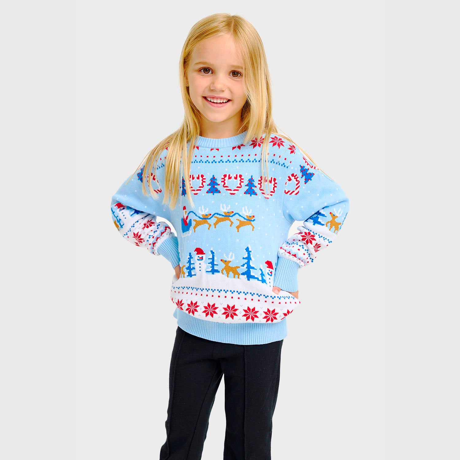 Weihnachtswunderland-Weihnachtspullover - Kinder.