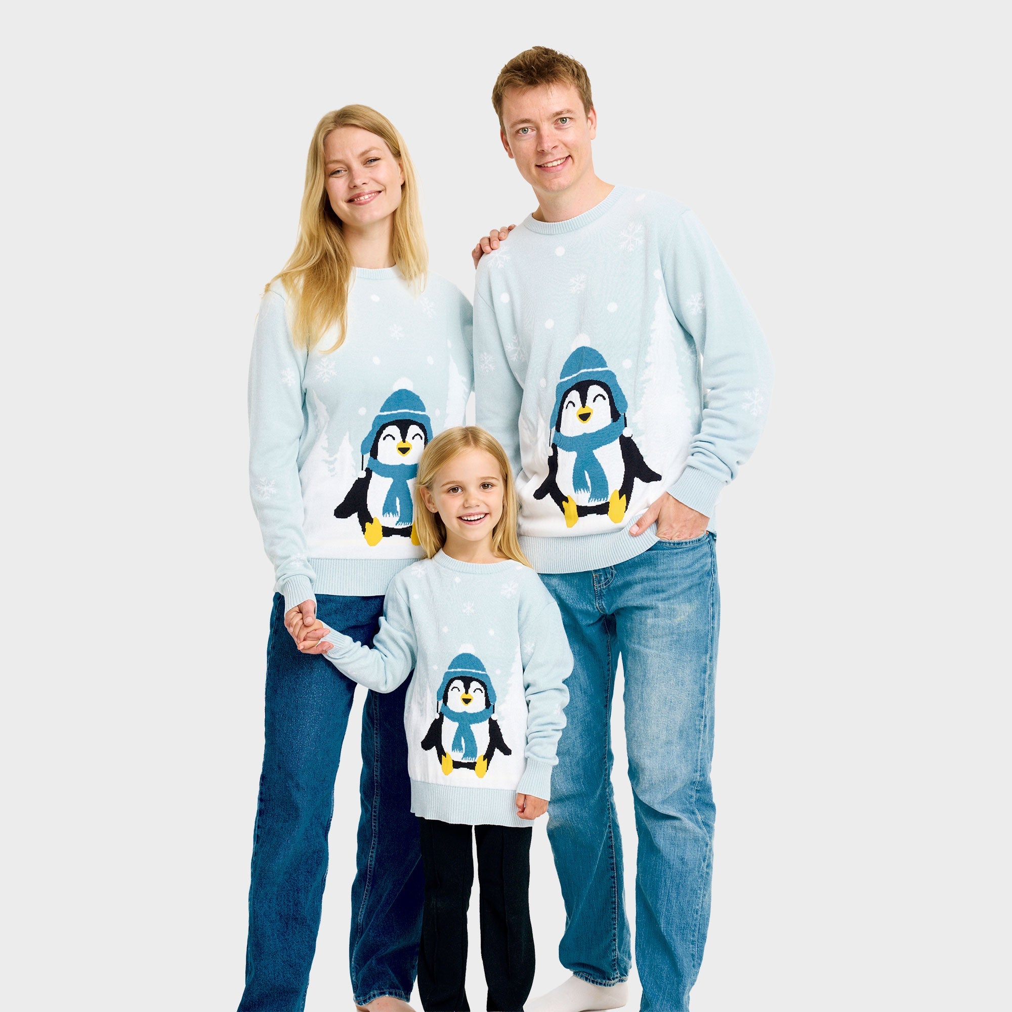 Der süße Pinguin-Weihnachtspullover - Damen.