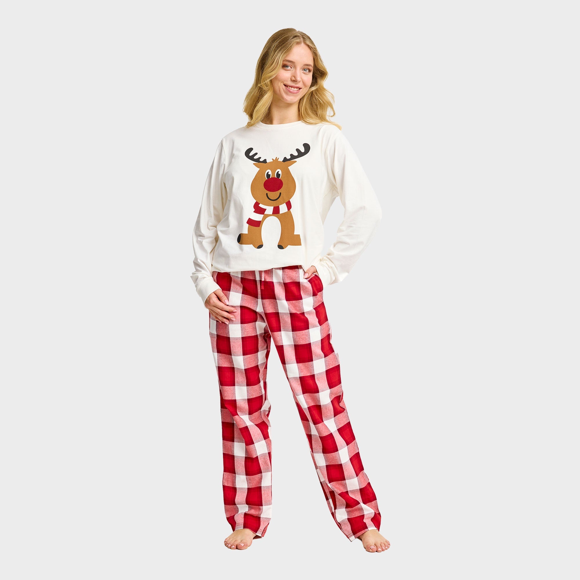 Rentier-Flanell-Pyjama - Damen