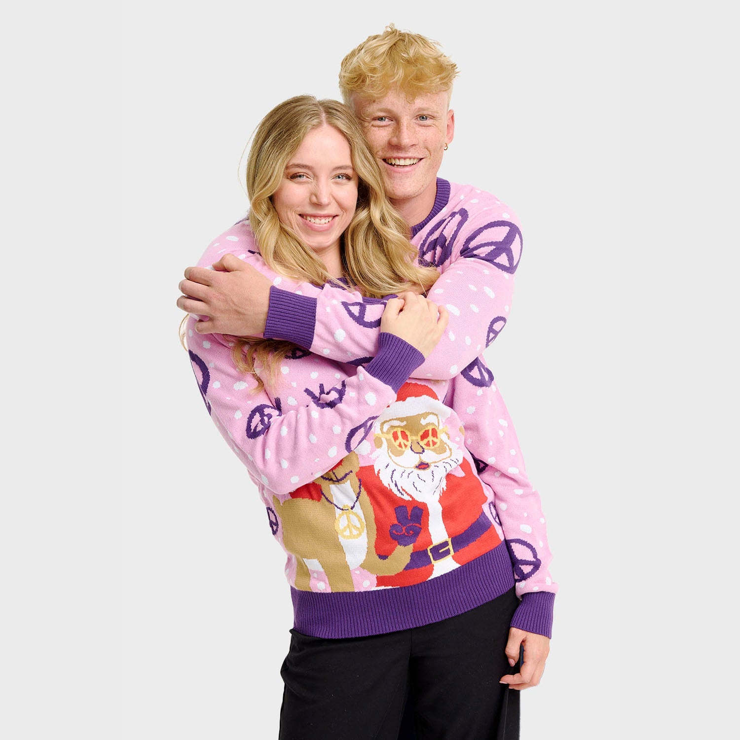 Hippie Weihnachtspullover - Damen.