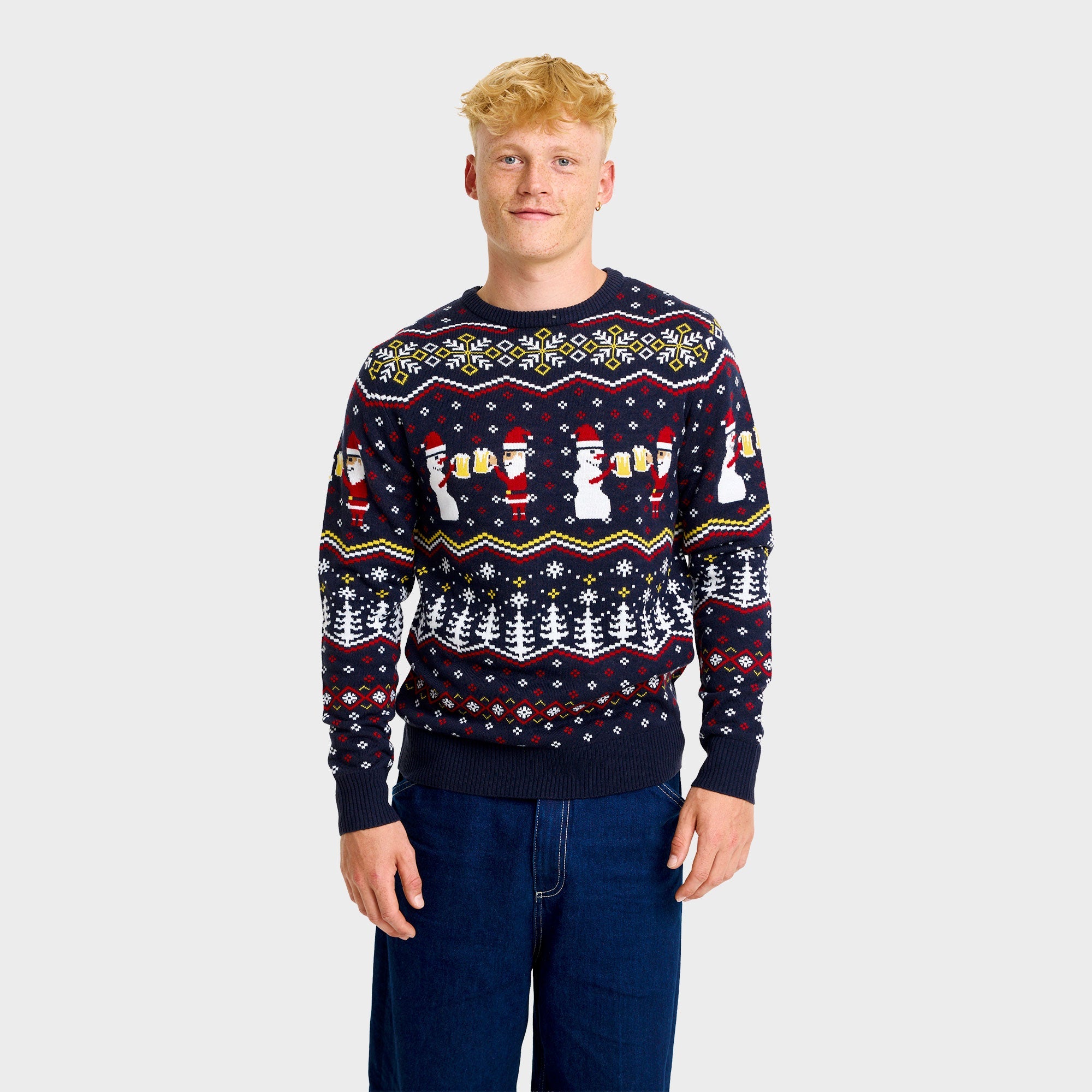Cheers Santa Weihnachtspullover - Herren