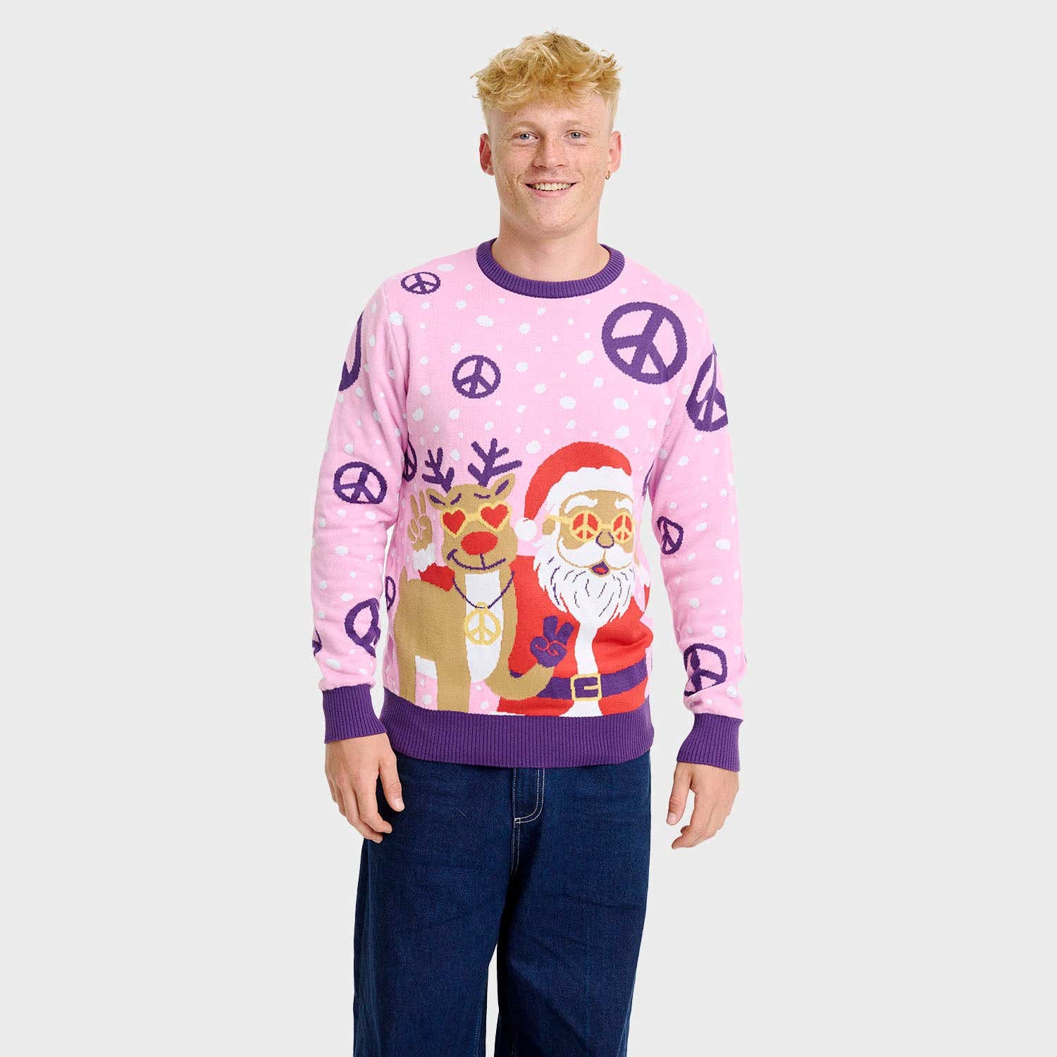 Hippie Weihnachtspullover - Herren.