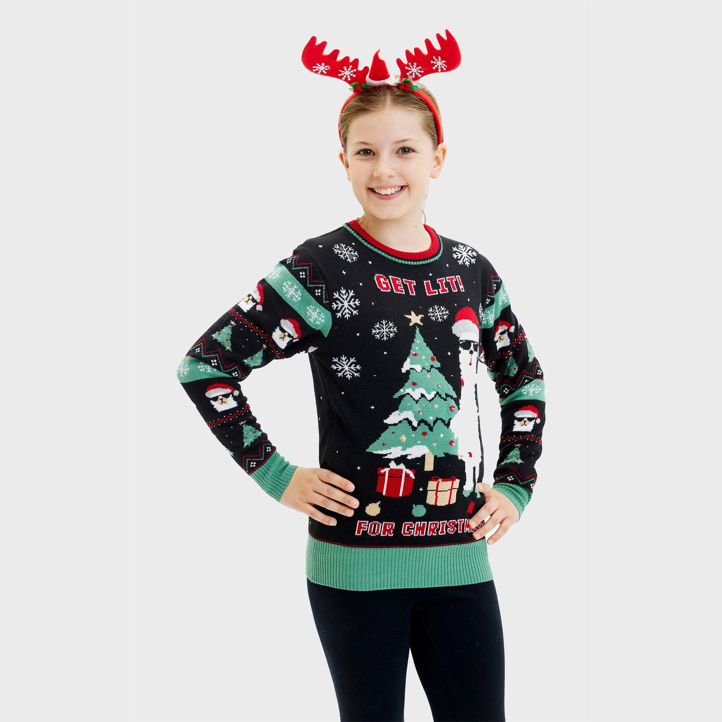Get Lit for Christmas Sweater - Damen