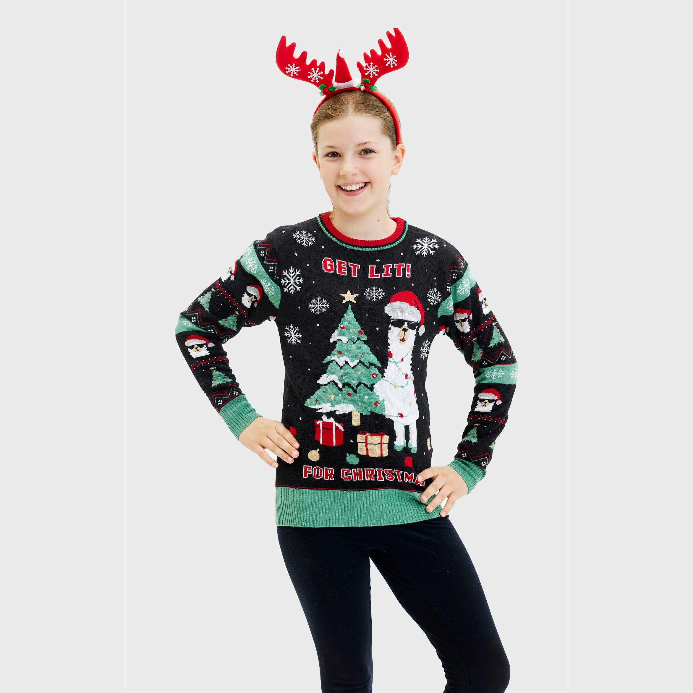 Get Lit for Christmas Sweater - Damen
