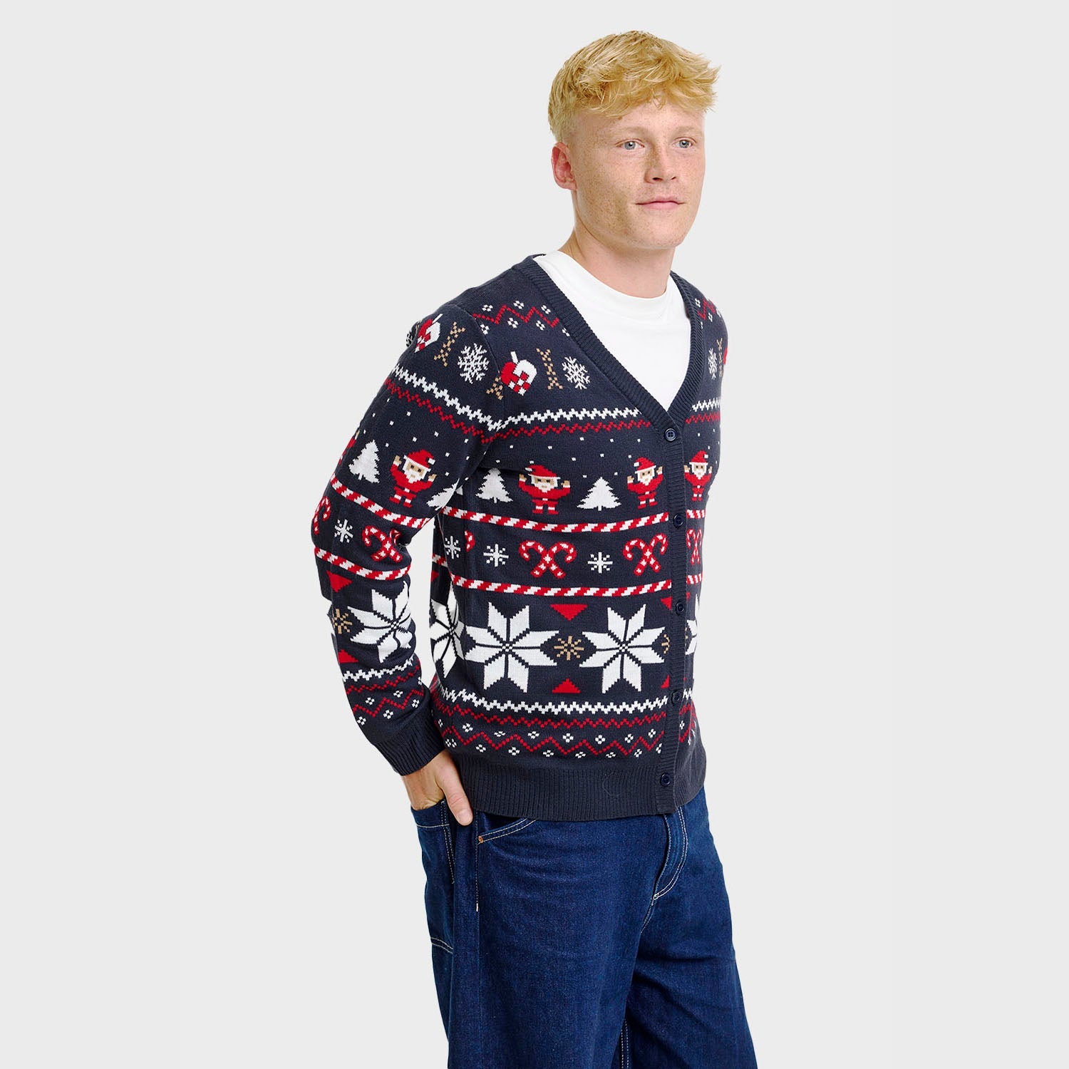 Santas Weihnachtsstrickjacke - Herren.