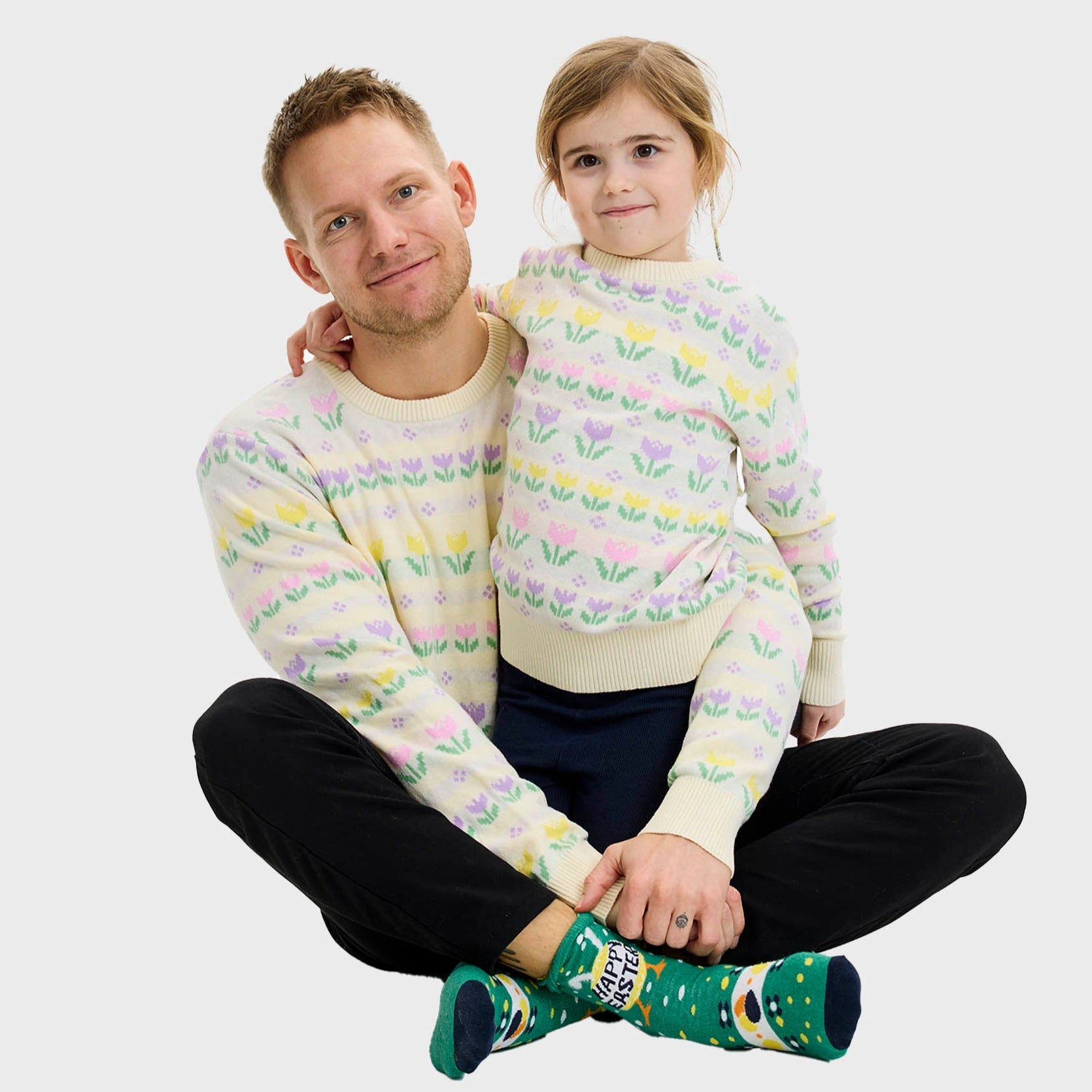 Osterpullover mit Narzissenmotiv - Herren