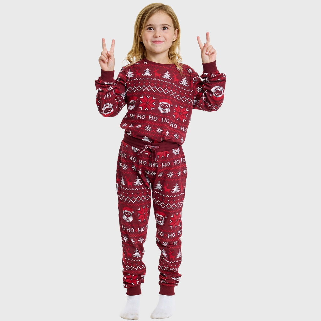 Ho ho ho Weihnachtspyjama - Kinder