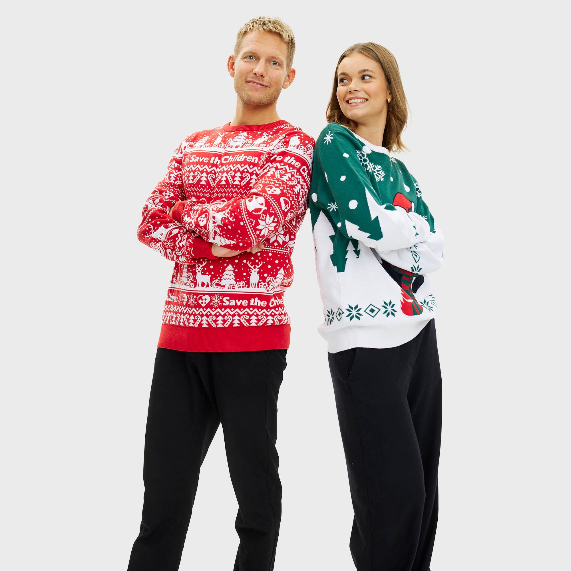 Pandaens Weihnachtspullover - Herren.