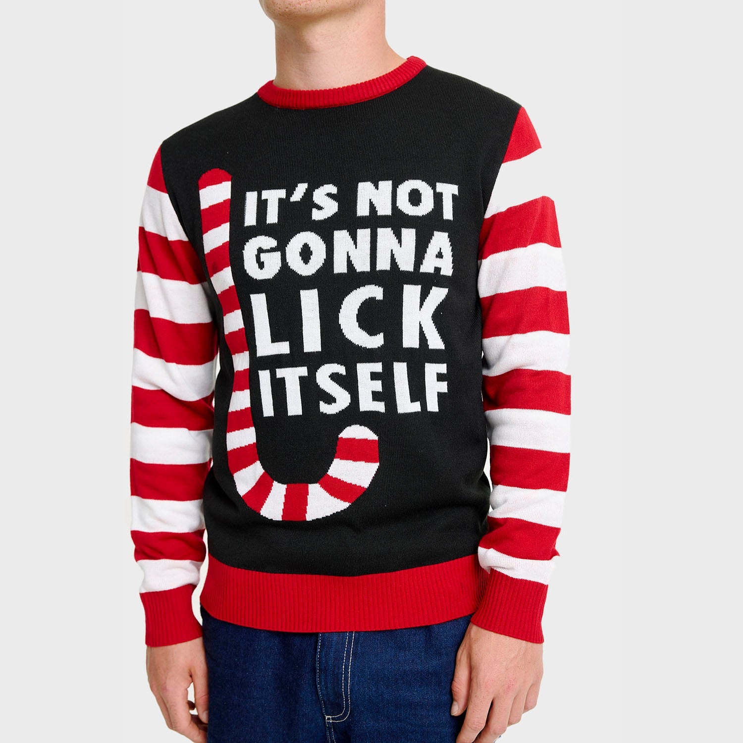 Candy Cane Weihnachtspullover - Herren