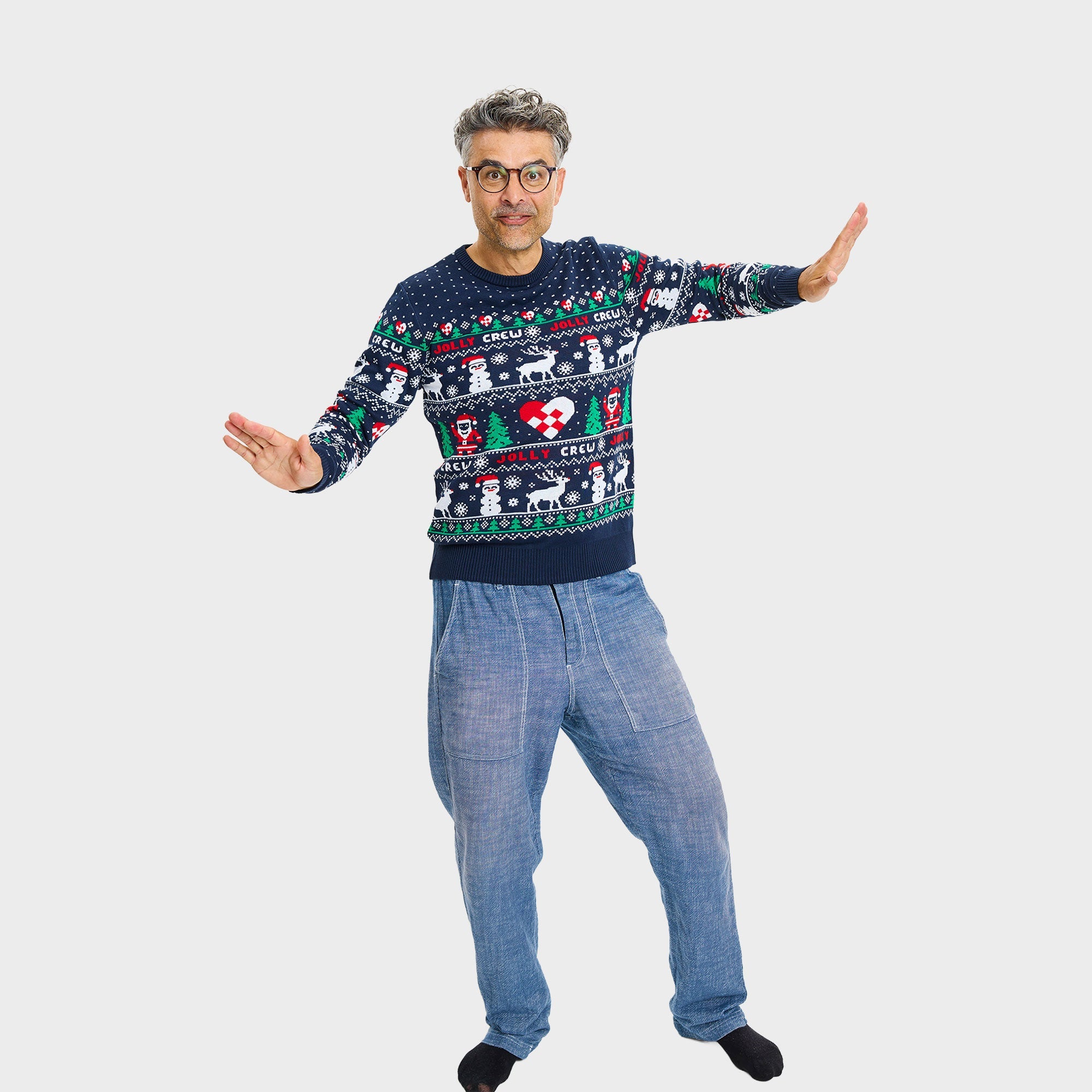 Jolly Crew Weihnachtspullover - Herren